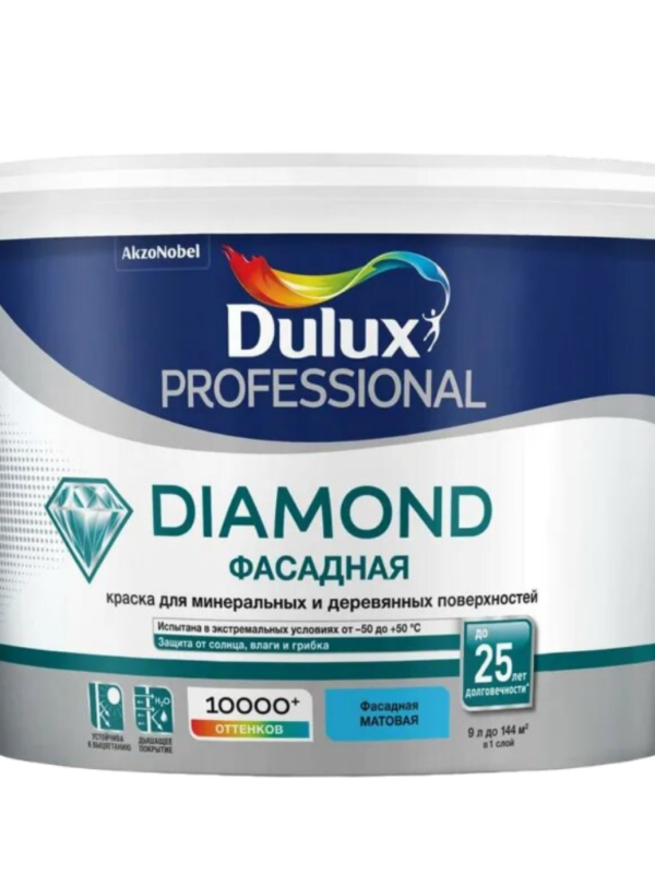 Краска Dulux TRADE Фасадная гладкая bs BC 9